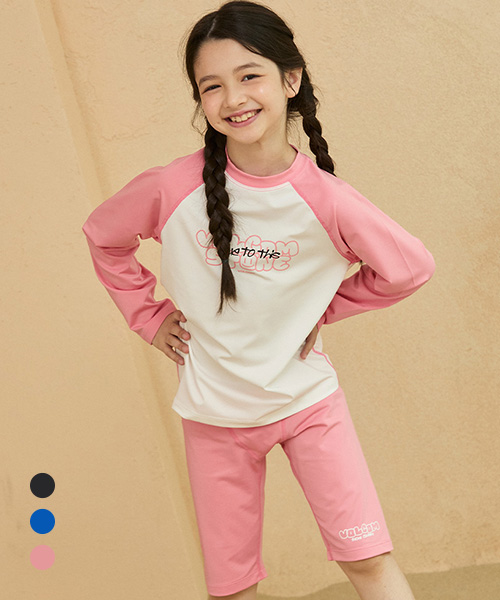 [볼컴키즈] 드로잉 래쉬가드 셋업 D5M031_블랙 120